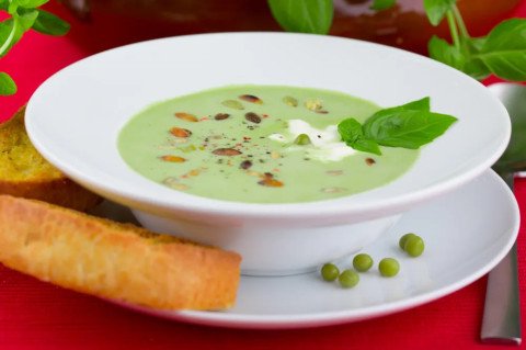soupe de petit pois au jambon