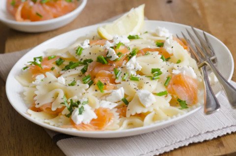 Pâtes au saumon fumé à la vince