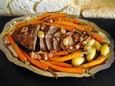 Jumeau de boeuf aux petits légumes