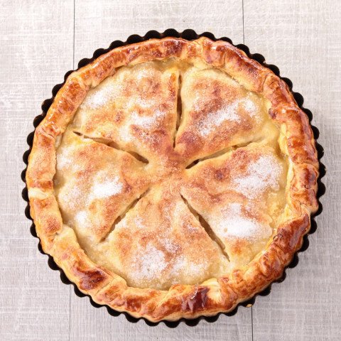 Tourte pommes raisins à la cannelle