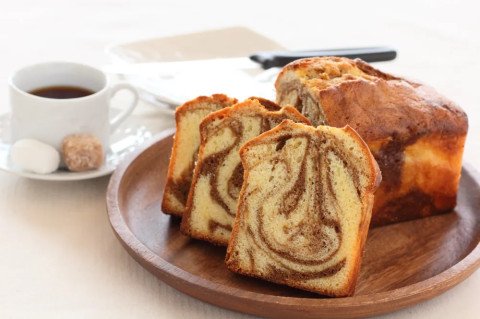 Gâteau marbré vanille chocolat