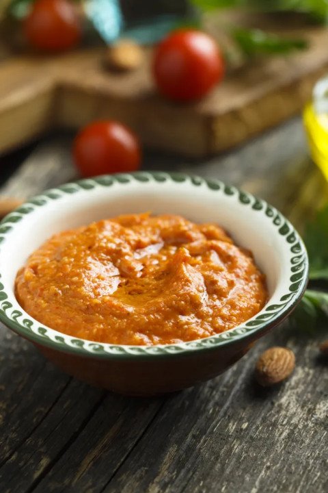 Caviar de poivrons aux noix au Cooking Chef