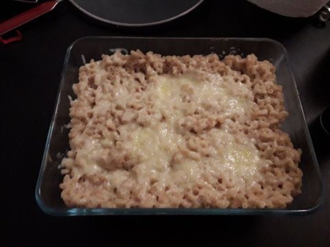 gratin de pâtes au jambon