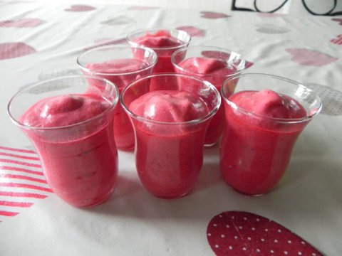 Mousse de framboises