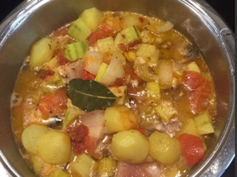 Ragoût d'été Petit salé Normand et ses légumes primeurs