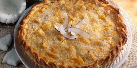 Tarte coco à la confiture de papaye