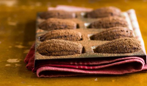 Madeleines choco-mandarine