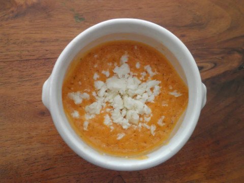 Espuma de gaspacho à la féta