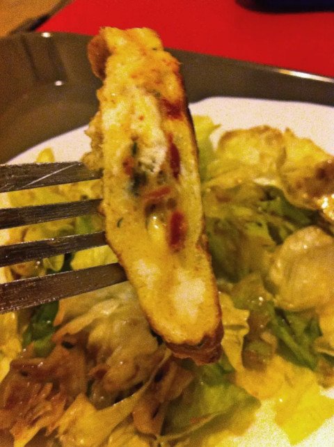 Omelette légère chèvre et tomate