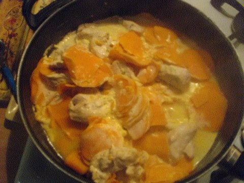 Emincé de dinde et patates douces