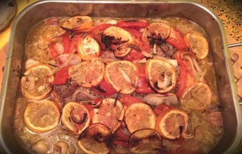 Rôti de porc à l'ail et au citron