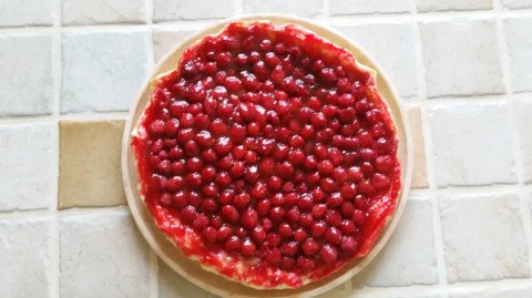 Tarte de framboise au lait de chevre