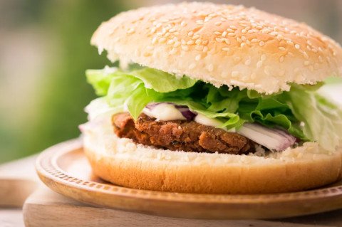 Hamburger végétarien au steak de soja