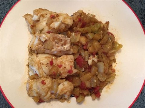 Filet de cabillaud à l'indienne