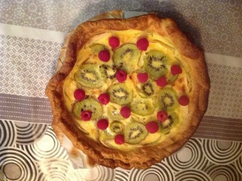 Tarte pommes kiwis framboises