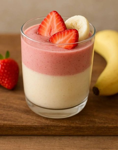 Mousse fraise-banane