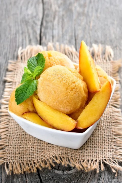 Sorbet aux pêches ultra simple