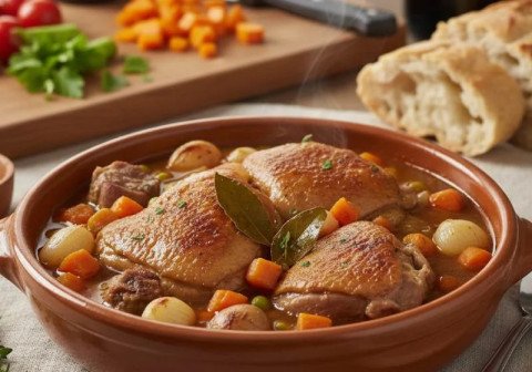 Ragoût d'oie aux petits légumes