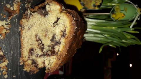 Divin cake (banane, amandes, pépites de chocolat)