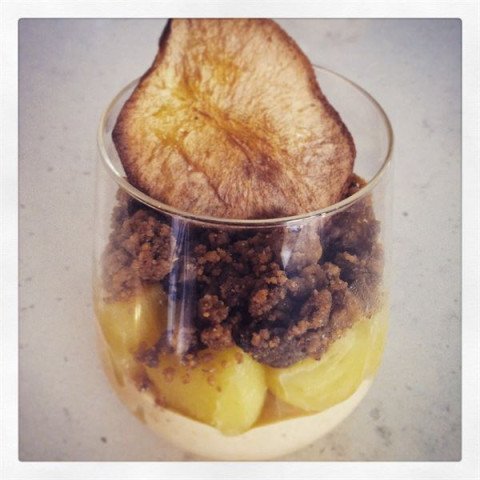 Crumble aux pommes et mascarpone