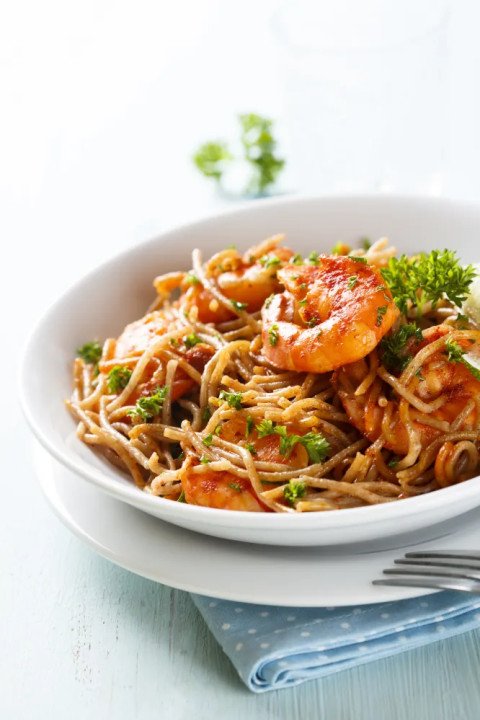 Spaghettis aux crevettes de Manou