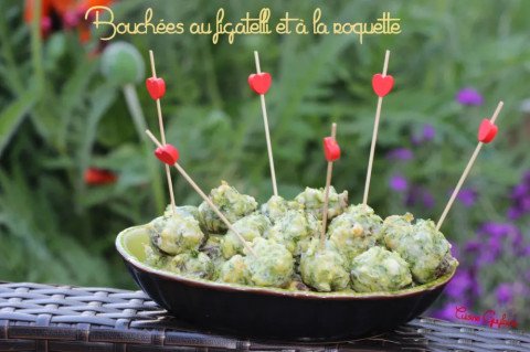 Bouchées au Figatelli et à la Roquette de Jacqueline (Aigues Mortes)