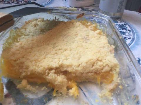 Crumble à la banane et à la mangue