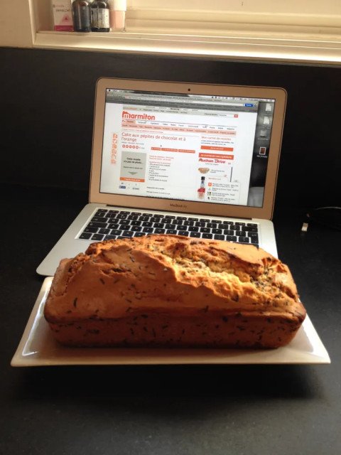 Cake aux pépites de chocolat et à l'orange