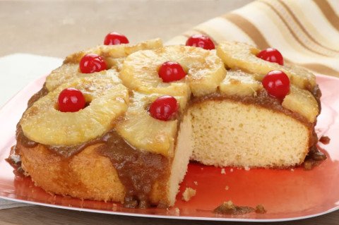 Gâteau à l'ananas (sans lait, sans blé, sans soja, sans gluten)