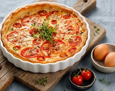 tarte au thon et tomates moutarde