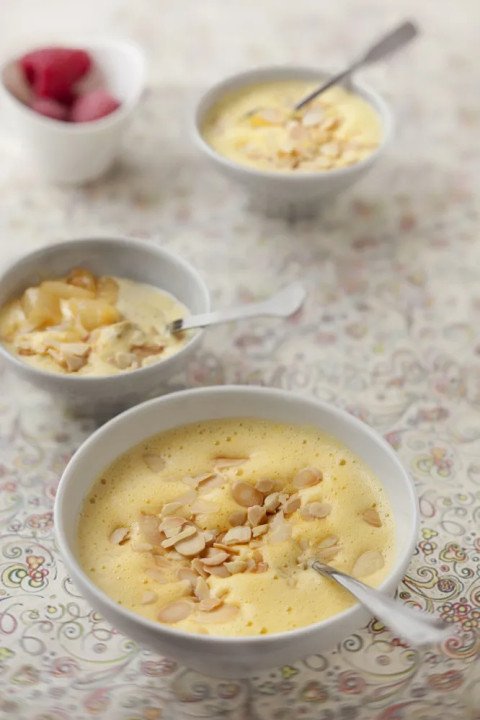 Sabayon de poire aux amandes