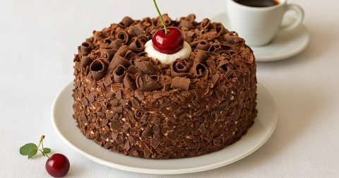 Forêt noire au chocolat et cerises rapide