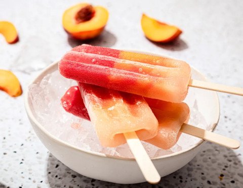 Popsicle fraise pêche