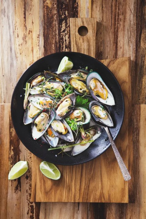 Piste de moules saveur exotique