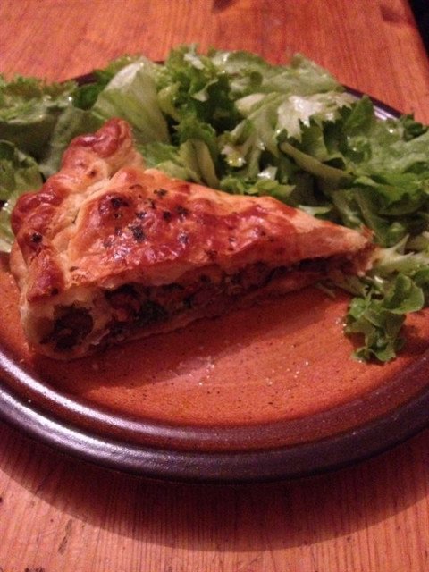 feuilleté de foies de volaille