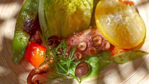 Salade de poulpe et poivrons