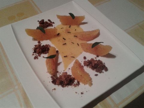 Orange et crumble de noisettes