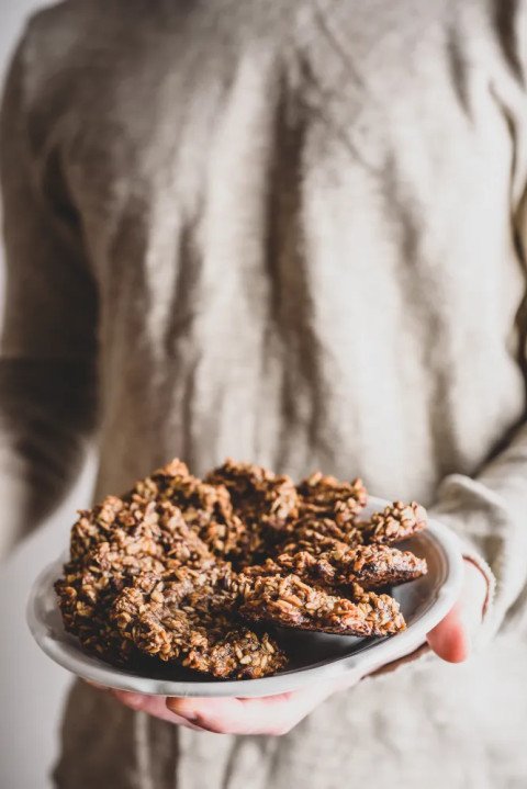 Cookies bananes-chocolat noir et flocons davoine sans sucre