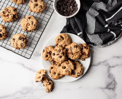 cookies aux pépites de chocolat et noix de pécan