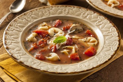Soupe aux raviolis frais