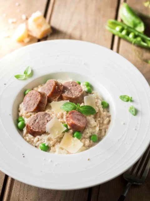 Risotto à la saucisse de veau