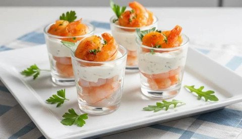 Verrines de crevettes