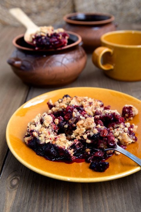 Crumble express aux mûres