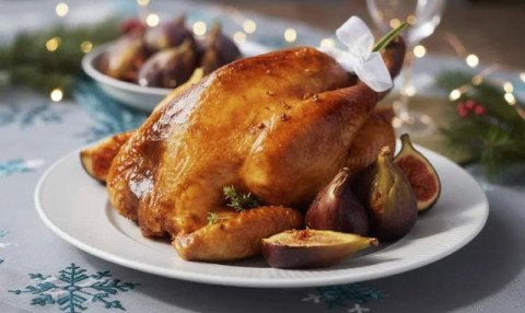 Chapon farci au foie gras