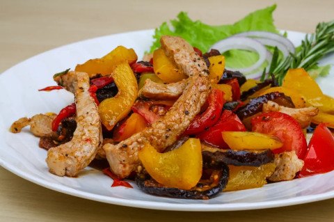 Sauté de Porc au curry et légumes