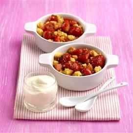 Poêlée de fraises aux palets bretons