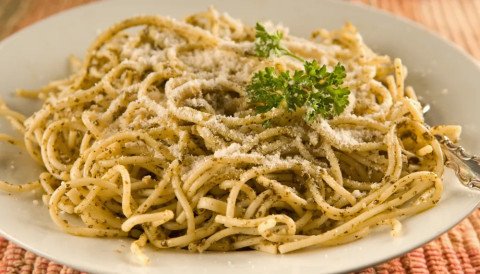 Spaghettis au persil