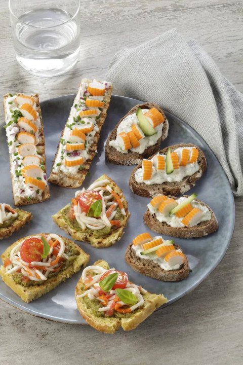 Les tartinettes au surimi