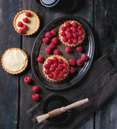 Tartelettes noix de coco et framboises