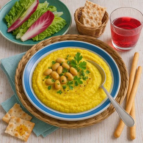 Crème de haricots aux poivrons grillés